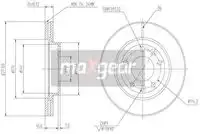 Тормозной диск MAXGEAR 193188 вентилируемый , передняя ось