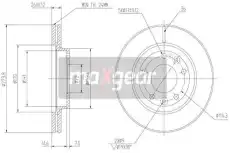 Тормозной диск MAXGEAR 193188 вентилируемый , передняя ось