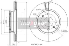 Тормозной диск MAXGEAR 193191 вентилируемый , передняя ось