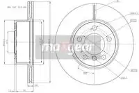 Тормозной диск MAXGEAR 193213 вентилируемый , передняя ось