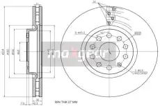 Тормозной диск MAXGEAR 193215 вентилируемый , передняя ось