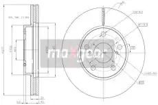 Тормозной диск MAXGEAR 193216 вентилируемый , передняя ось