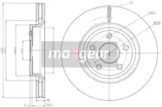 Тормозной диск MAXGEAR 193224 вентилируемый , передняя ось