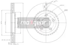 Тормозной диск MAXGEAR 193226 вентилируемый , передняя ось