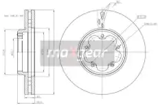 Тормозной диск MAXGEAR 193231 вентилируемый , передняя ось