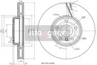 Тормозной диск MAXGEAR 193233 вентилируемый , передняя ось