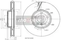 Тормозной диск MAXGEAR 193234 вентилируемый , передняя ось
