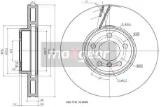 Тормозной диск MAXGEAR 193234 вентилируемый , передняя ось