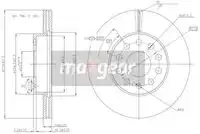 Тормозной диск MAXGEAR 19-3238 вентилируемый , передняя ось