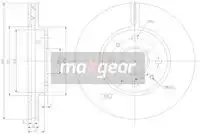 Тормозной диск MAXGEAR 193347 вентилируемый , передняя ось