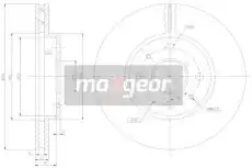 Тормозной диск MAXGEAR 193347 вентилируемый , передняя ось