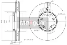 Тормозной диск MAXGEAR 193358 вентилируемый передняя ось