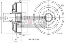 Тормозный барабан 192180 MAXGEAR