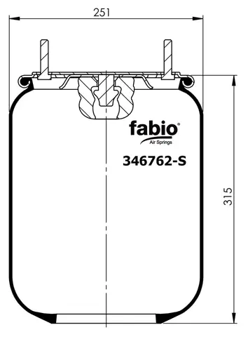 Пневмоподушка без ст. 346762-S FABIO