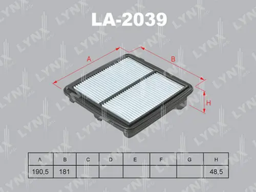 Фильтр воздушный LYNXAUTO LA-2039V