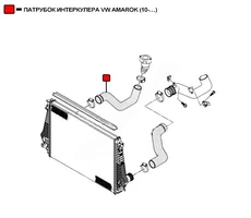 ПАТРУБОК ИНТЕРКУЛЕРА VW AMAROK (10- ) WEPTR252 WENDERW