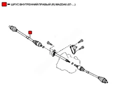  ШРУС ВНУТРЕННИЙ ПРАВЫЙ (R) MAZDA6 (07- ) WENDERW WERZ196