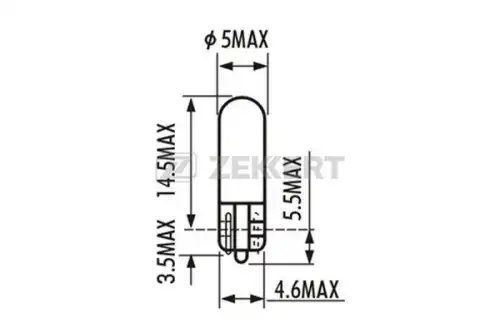 Автолампа W2x4.6d ZEKKERT LP1080 W2W 12