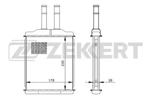 Радиатор печки ZEKKERT MK5117