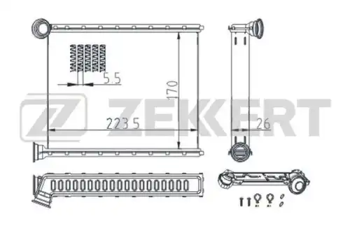 Радиатор печки ZEKKERT MK5114