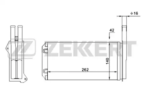 Радиатор печки ZEKKERT MK5008