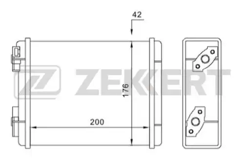 Радиатор печки ZEKKERT MK5109