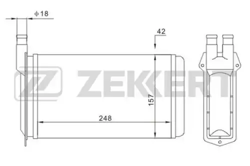 Радиатор печки ZEKKERT MK5108