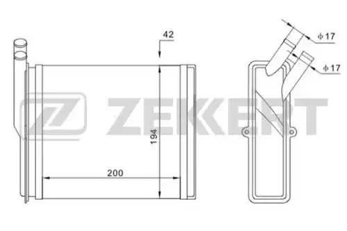 Радиатор печки ZEKKERT MK5112