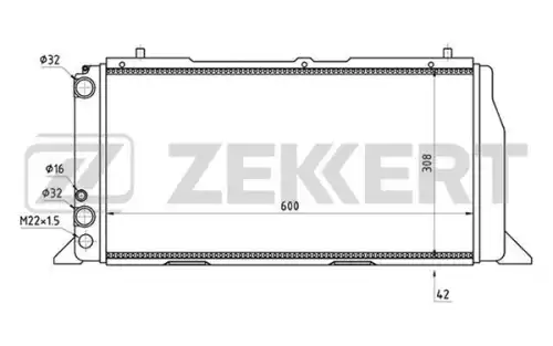 Радиатор системы охлаждения двигателя ZEKKERT MK1266