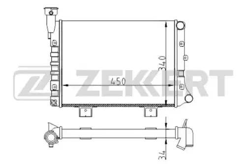 Радиатор системы охлаждения двигателя ZEKKERT MK1503