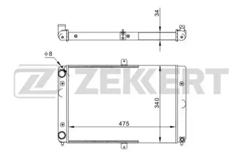 Радиатор системы охлаждения двигателя ZEKKERT MK1504