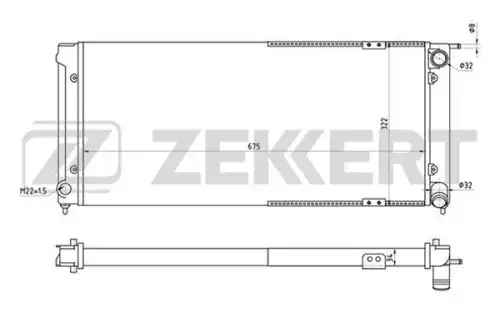 Радиатор системы охлаждения двигателя ZEKKERT MK1212