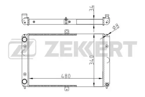 Радиатор системы охлаждения двигателя ZEKKERT MK1505