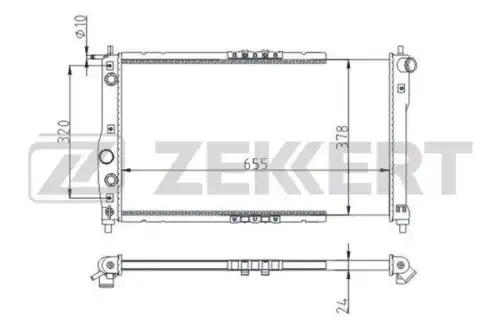 Радиатор системы охлаждения двигателя ZEKKERT MK1515