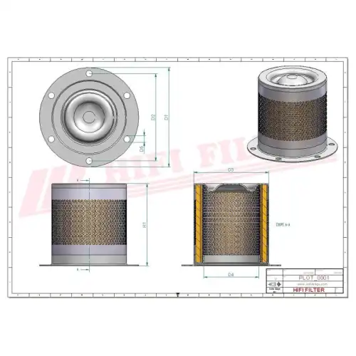 Фильтр воздушный HIFI OT2114