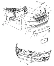 Бампер передний 5183394AE DODGE
