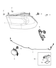 Фара DODGE 68093221AD