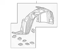 Подкрылок HONDA 74151-SCV-A80