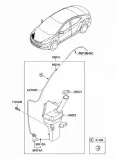Бачок омывателя 986203Y000 HYUNDAI
