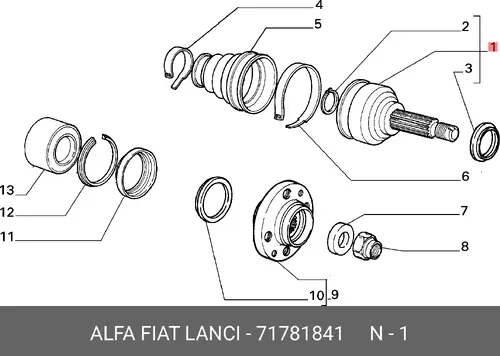 Шрнир внешний 71781841 FIAT