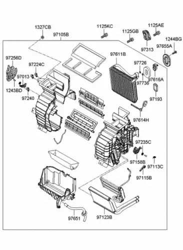 Испаритель кондиционера MOBIS 97140-1E000
