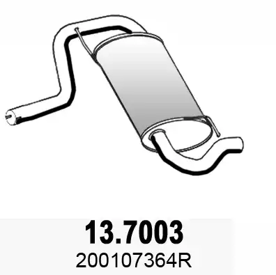 ASSO 13.7003 Задн.часть глушителя 31047940