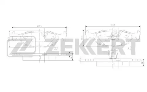 Тормозные колодки дисковые ZEKKERT BS1385