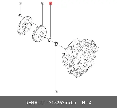 315263MX0A Сальник КП-- RENAULT