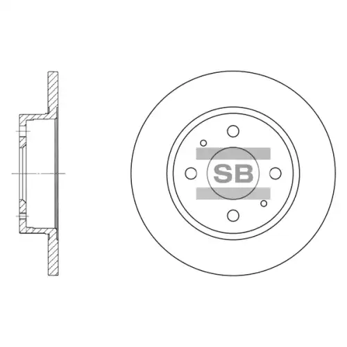 Тормозной диск SANGSIN SD4216