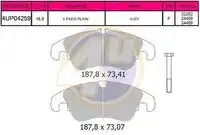 Тормозные колодки дисковые 4U 4UP04259
