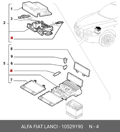 Fuse 10529190 LANCIA