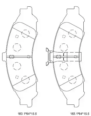PAD KIT, DISC BRAKE KD6721 ASIMCO