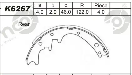 Sway Bar Frame Bushing K6267 ASIMCO