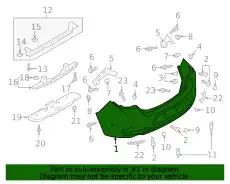BUMPER,REAR BCKA50221ABB MAZDA